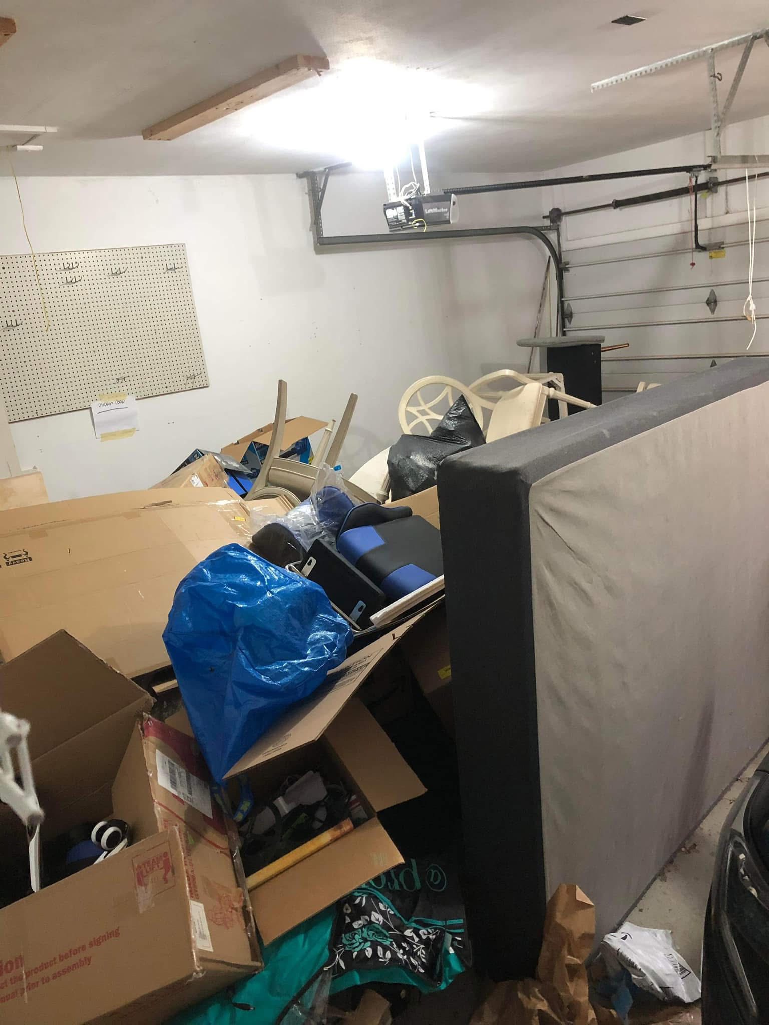 Mid-clean-out, with most of the clutter sorted